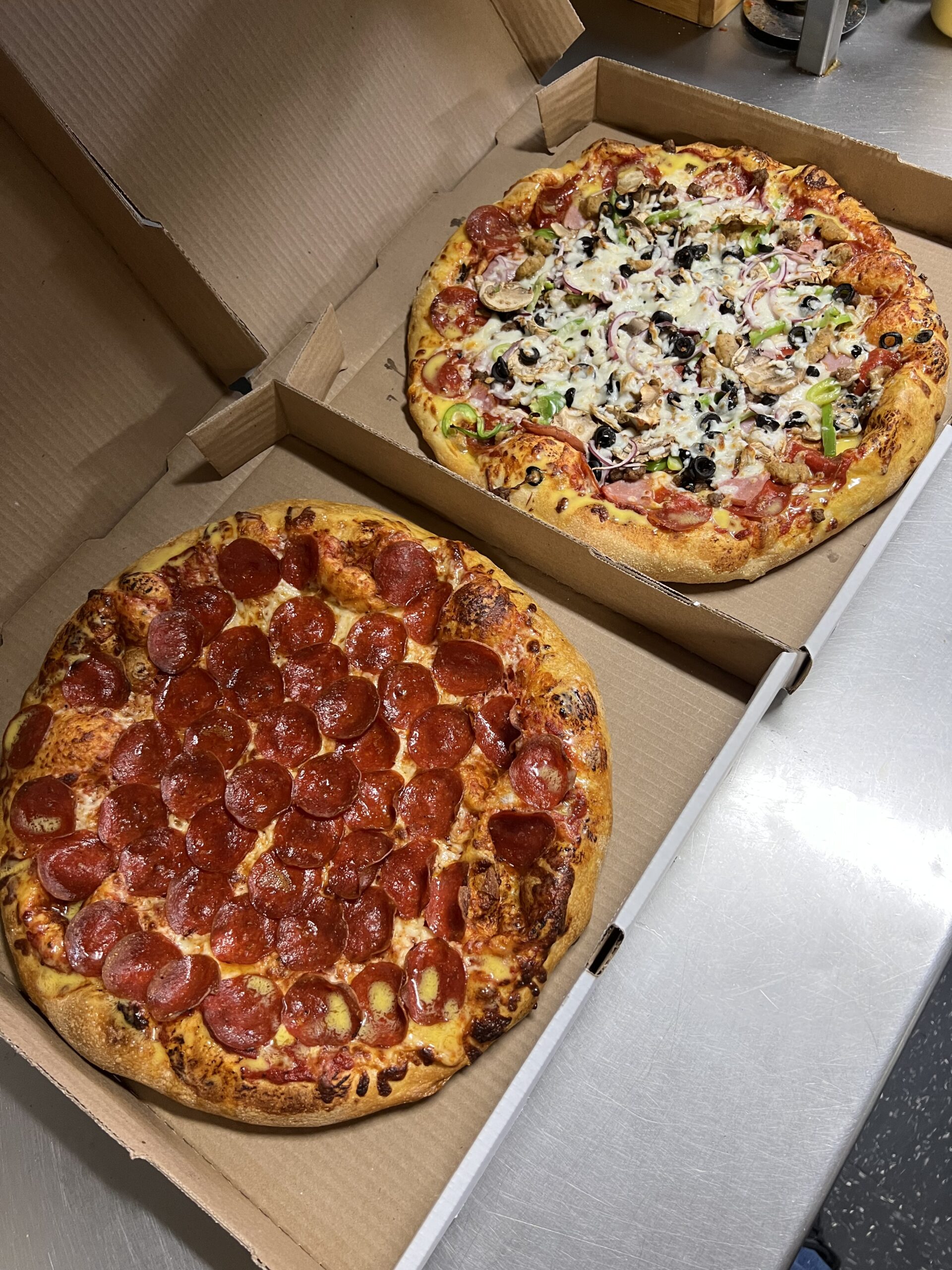 1 LARGE SPECIALTY PIZZA & 1 PEPPERONI PIZZA
